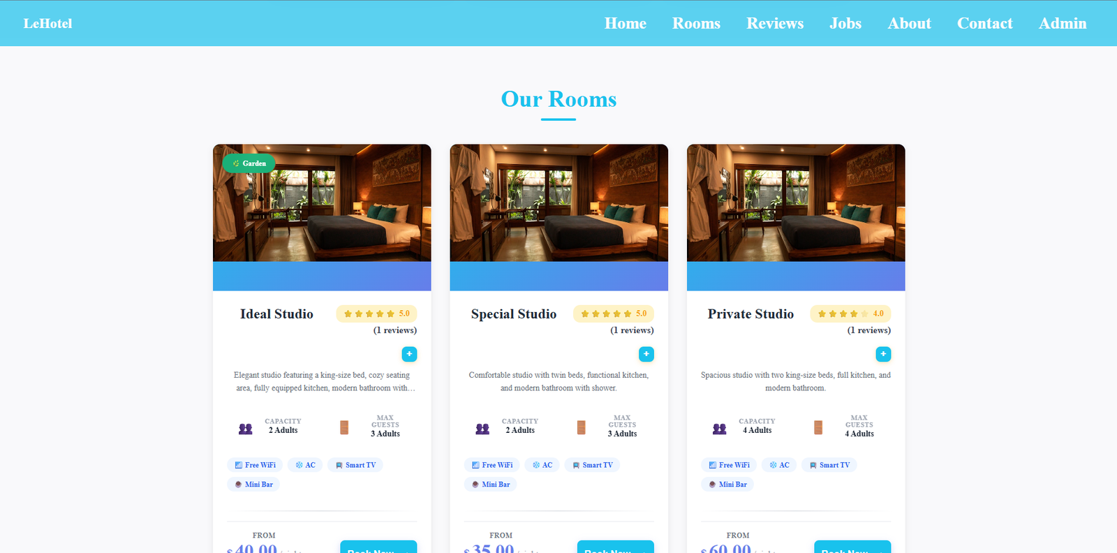 Lehotel — Hotel Booking System